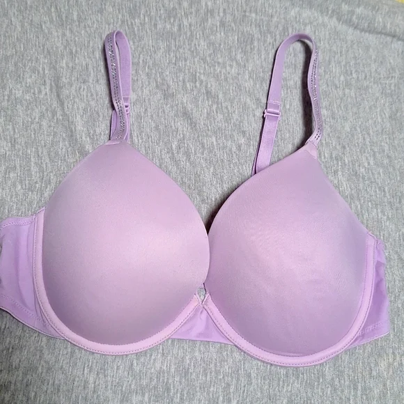 PINK VICTORIA SECRET PUSH UP BRA SIZE 36C LILA - Picture 1 of 6